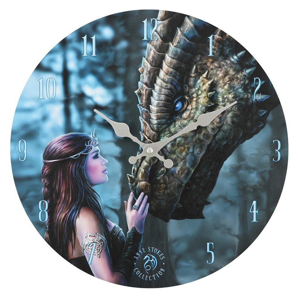 Once Upon A Time Wall Clock by Anne Stokes Eternal Goth