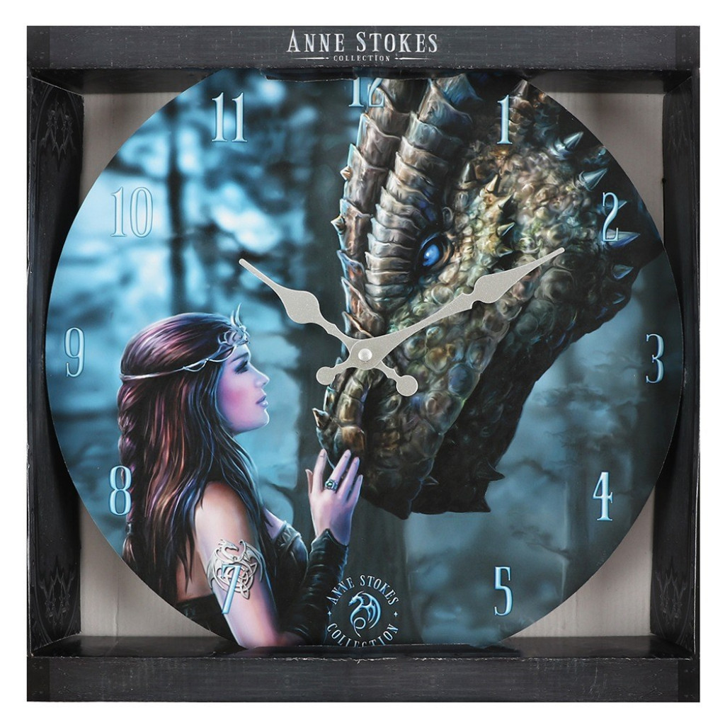 Once Upon A Time Wall Clock by Anne Stokes Eternal Goth