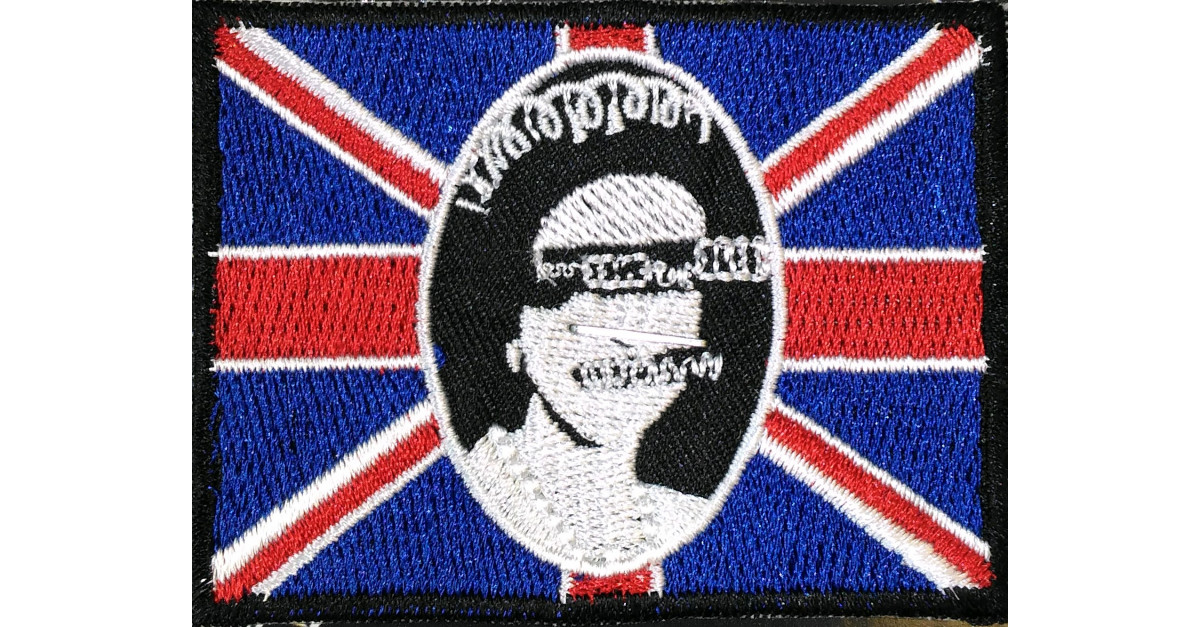 God Save The Queen Embroidered Patch Eternal Goth